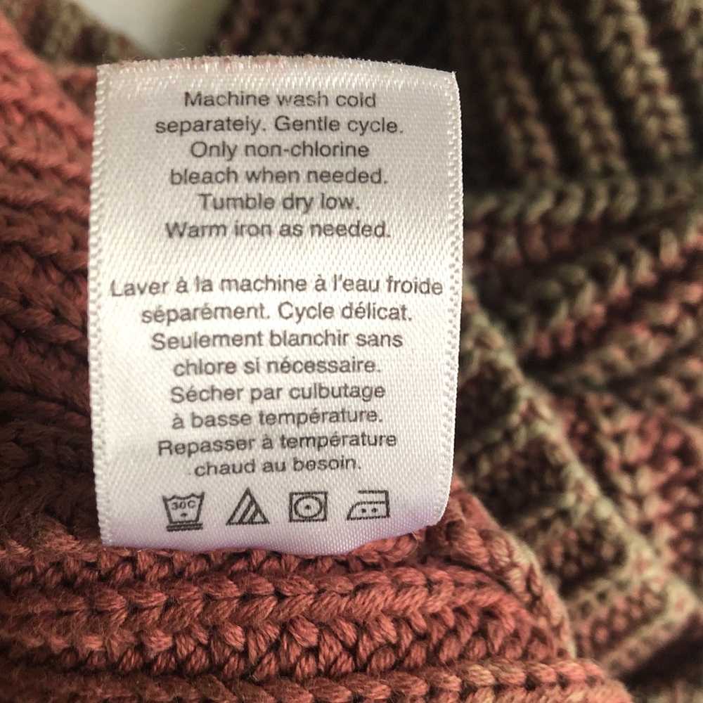 Coldwater Creek brown ribbed crop sweater size PM - Picture 5 of 5